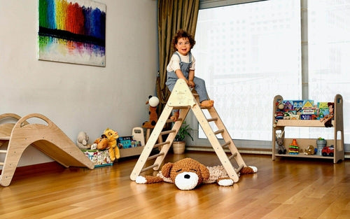 Climbing Triangle with Ramp | Foldable Montessori Climbing Set